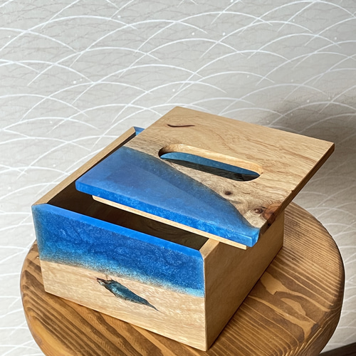 ティッシュボックス(ハーフサイズ)〜オーシャンブルー〜 その他ケース