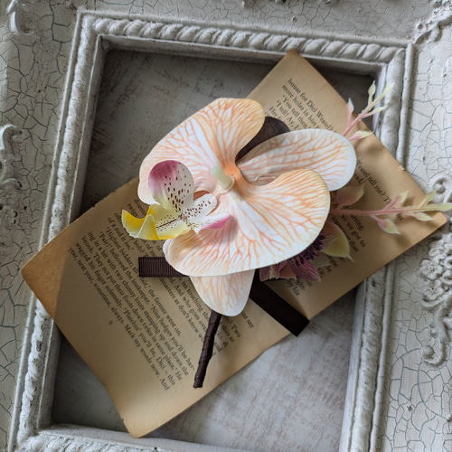 ヘッドピース付き和装ブーケ　ブライダルブーケ　アーティフィシャル ヘッドピース付き3点セット ブライダルブーケ ウェディングブーケ 和装