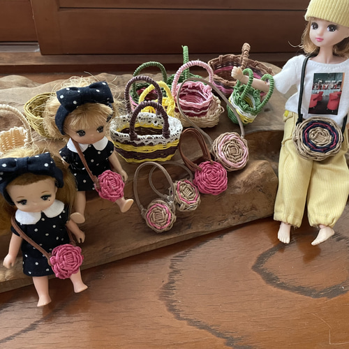 LB2401リカちゃん ブライス カゴバッグ カゴショルダーバッグ