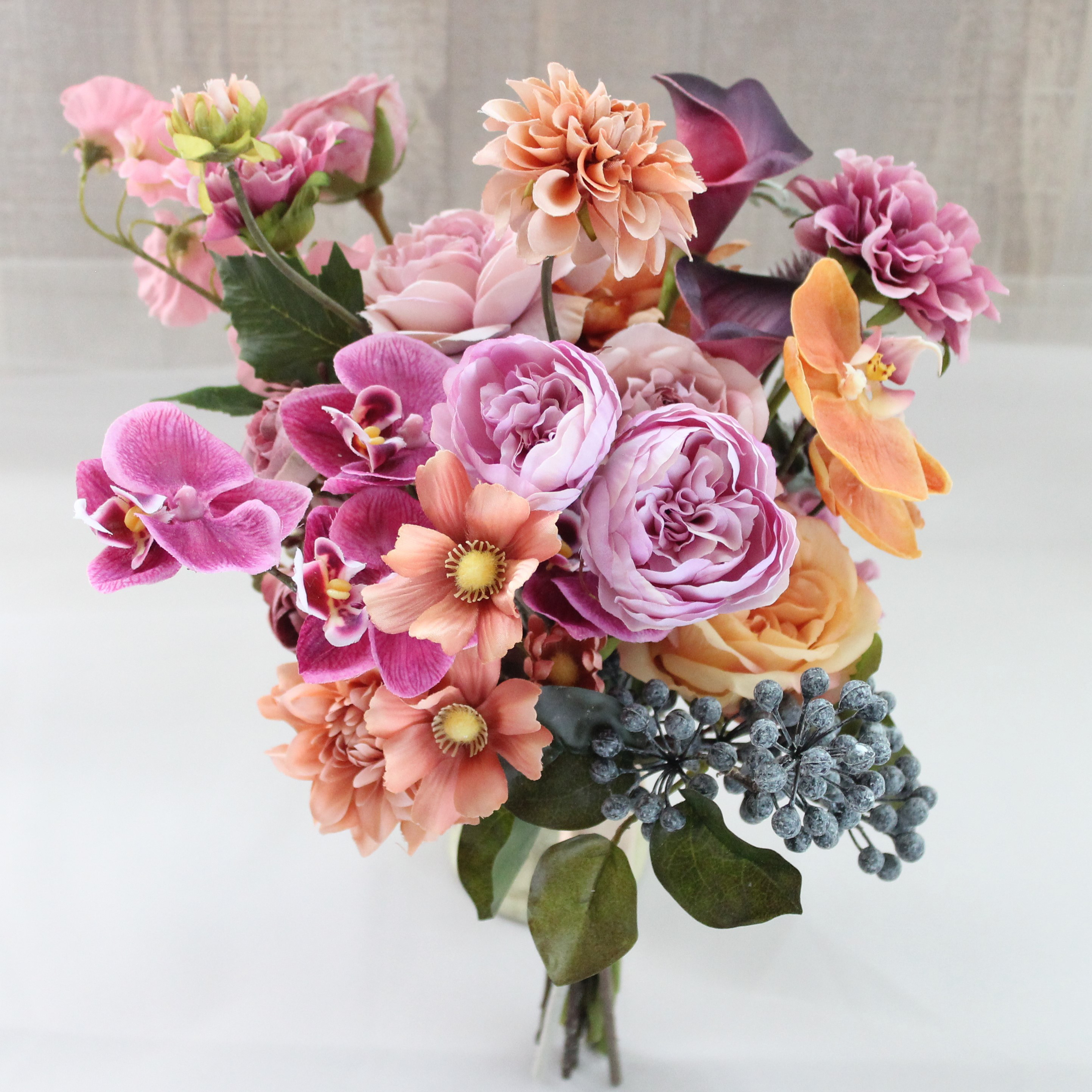 ウェディングブーケ&ブートニアSET アーティフィシャルフラワー 芍薬