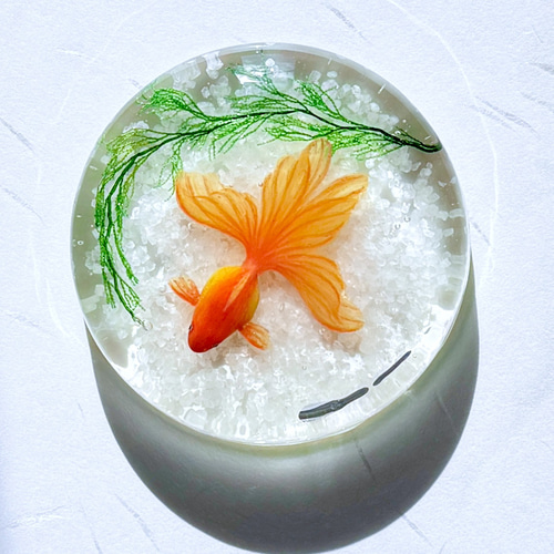 特集掲載】涼菓子のようなペーパーウェイト 文鎮 琉金 金魚 その他雑貨