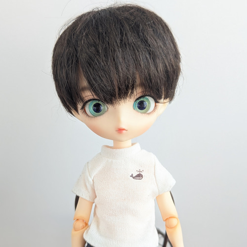 1197※ハルモニアブルームアウトフィット※単品※白のTシャツ・クジラ※1/6
