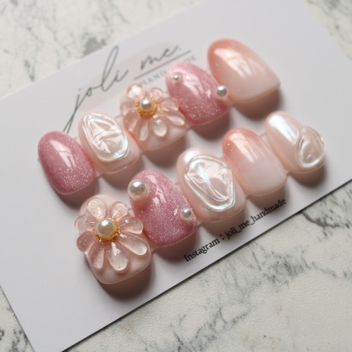 ニュアンスネイル フラワーネイル デザインネイル ネイルチップ