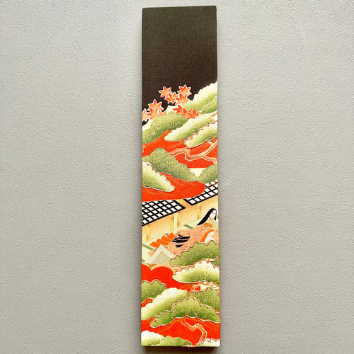 着物のファブリックパネル 漆黒に平安絵巻（3枚セット） 着物リメイク 