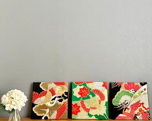 専用◽️002春 着物のファブリックパネル(3セット) サステティナブル 和モダン 専用◽️002春 着物のファブリックパネル(3セット) サステティナブル