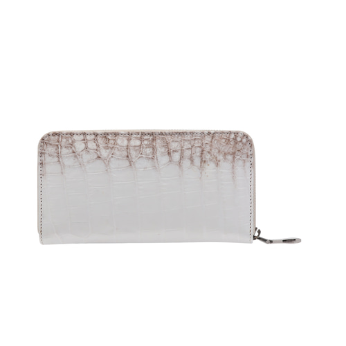 究極の贅沢 ヒマラヤ クロコダイル 長財布 一枚革 ファスナー メンズ  