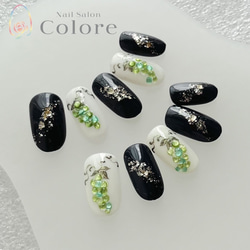 ☑︎オーロラの青空をかける　ネイルチップ　韓国　オーダー　ニュアンスネイル　個性派 ☑︎オーロラの青空をかけるネイルチップ韓国オーダーニュアンス