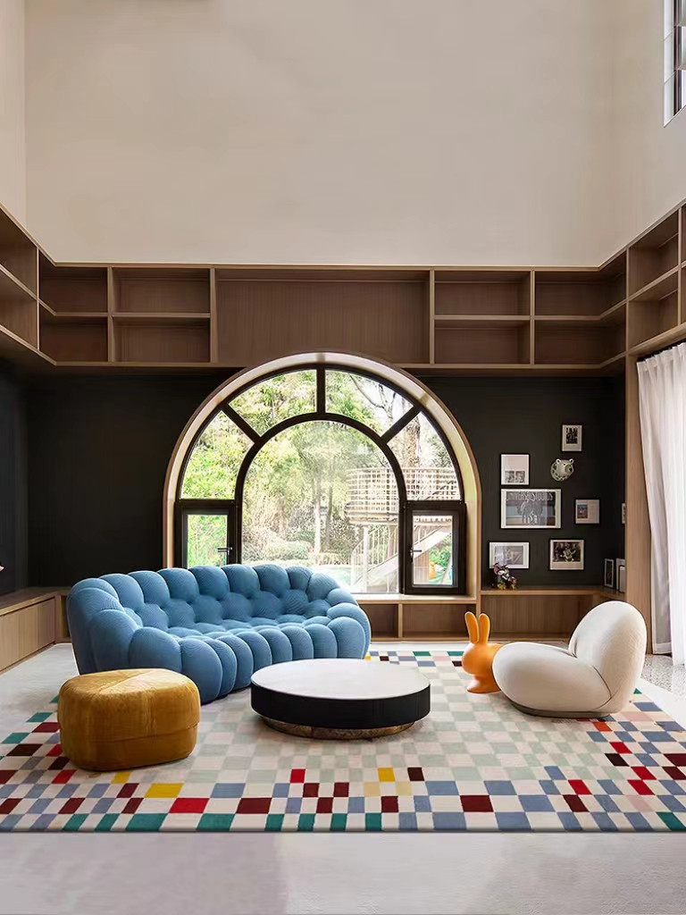 【受注制作】オーダー カーペット 手織りニュージーランドウールカーペット ハンドメイドカシミアウール絨毯 カラフルな世界