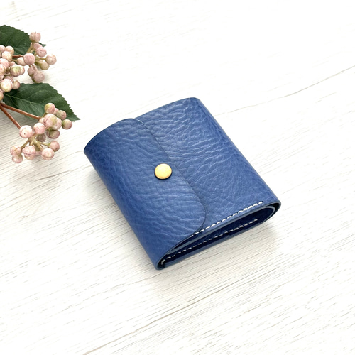 これ以上の値下不可！L【新品】18万円 最高級牛革カウハイド 美ブルーイタリアン BROOKLYN MUSEUM】フレンチカーフ ハーフLジップウォレット | 藤巻百貨店