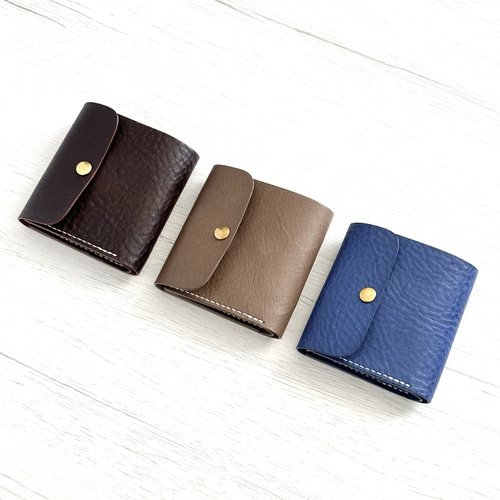本革　イタリアンレザーウォレット イタリアンレザーウォレットB コバルトブルー（受注製作） 二つ折り