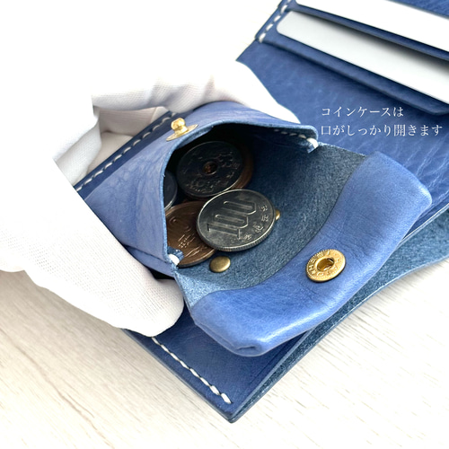 これ以上の値下不可！L【新品】18万円 最高級牛革カウハイド 美ブルーイタリアン BROOKLYN MUSEUM】フレンチカーフ ハーフLジップウォレット | 藤巻百貨店