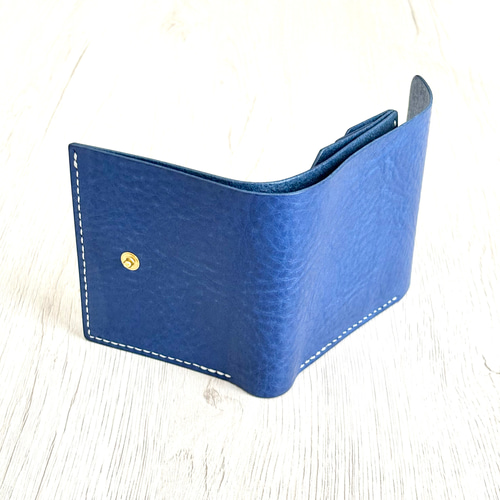 これ以上の値下不可！L【新品】18万円 最高級牛革カウハイド 美ブルーイタリアン BROOKLYN MUSEUM】フレンチカーフ ハーフLジップウォレット | 藤巻百貨店