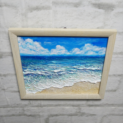 油絵 絵画 【砂浜の夕暮れ】 油絵 絵画【波の砂浜】 絵画 HR 通販 16143916｜Creema(クリーマ)