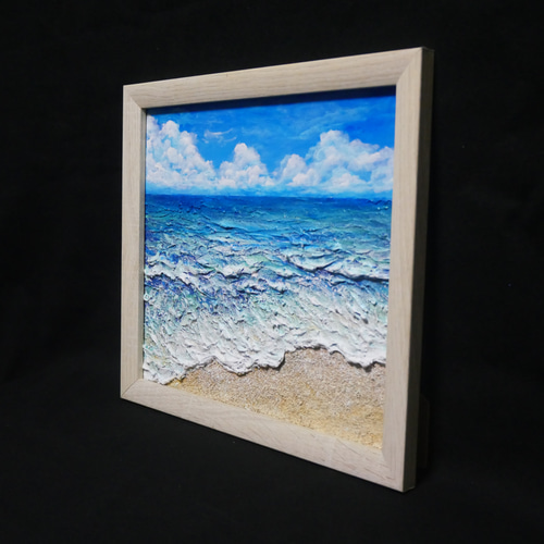 油絵 油彩 油彩画 絵 絵画 【真夏の海】 絵画 HR 通販