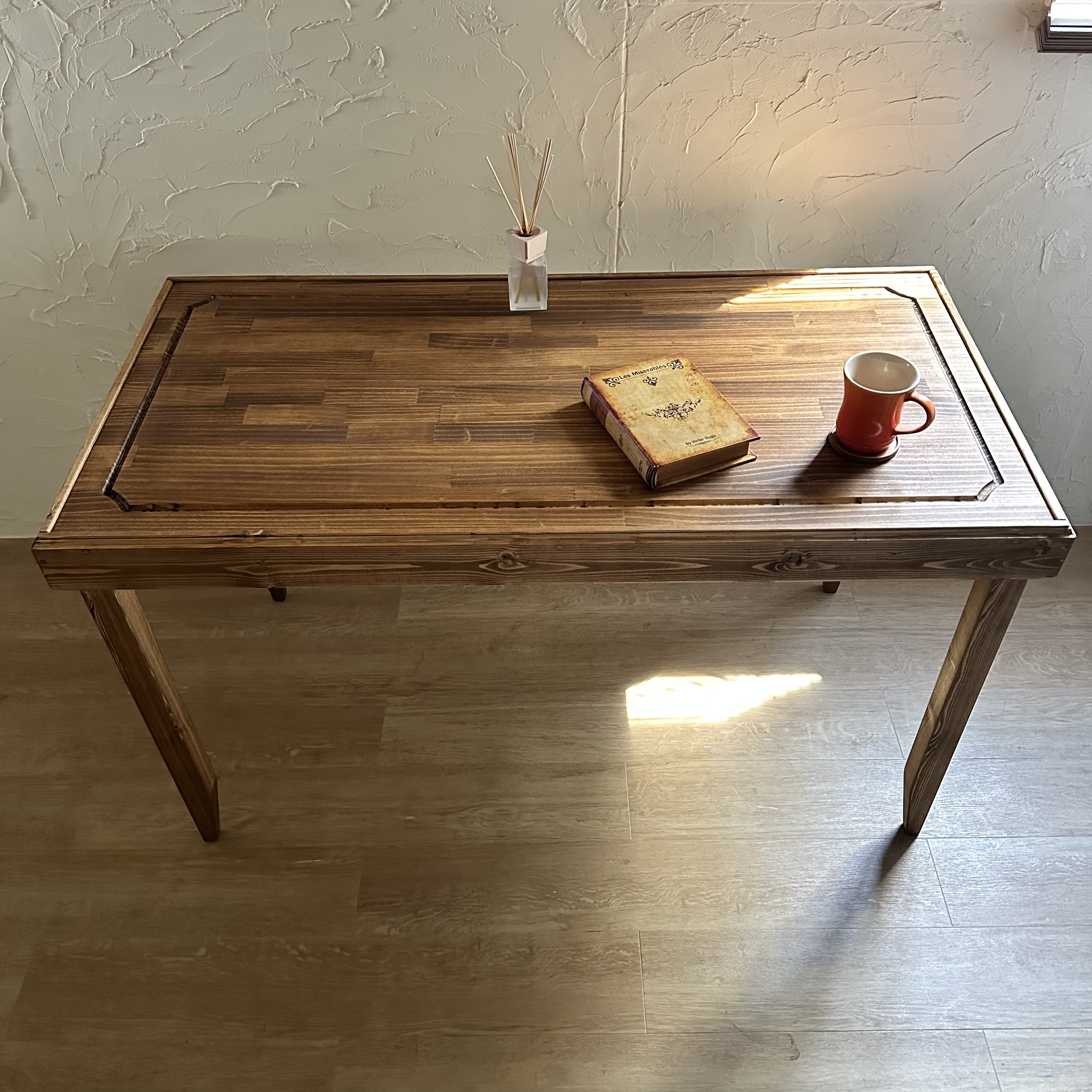 木製天板のテーブル　DIY 蚤の市　古家具　ビンテージ 木製天板のテーブルDIY 蚤の市古家具ビンテージ