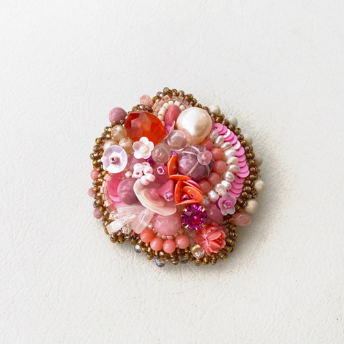 ハンドメイド ビーズ刺繍 ブローチ 傘&雲 セット｜Yahoo!フリマ