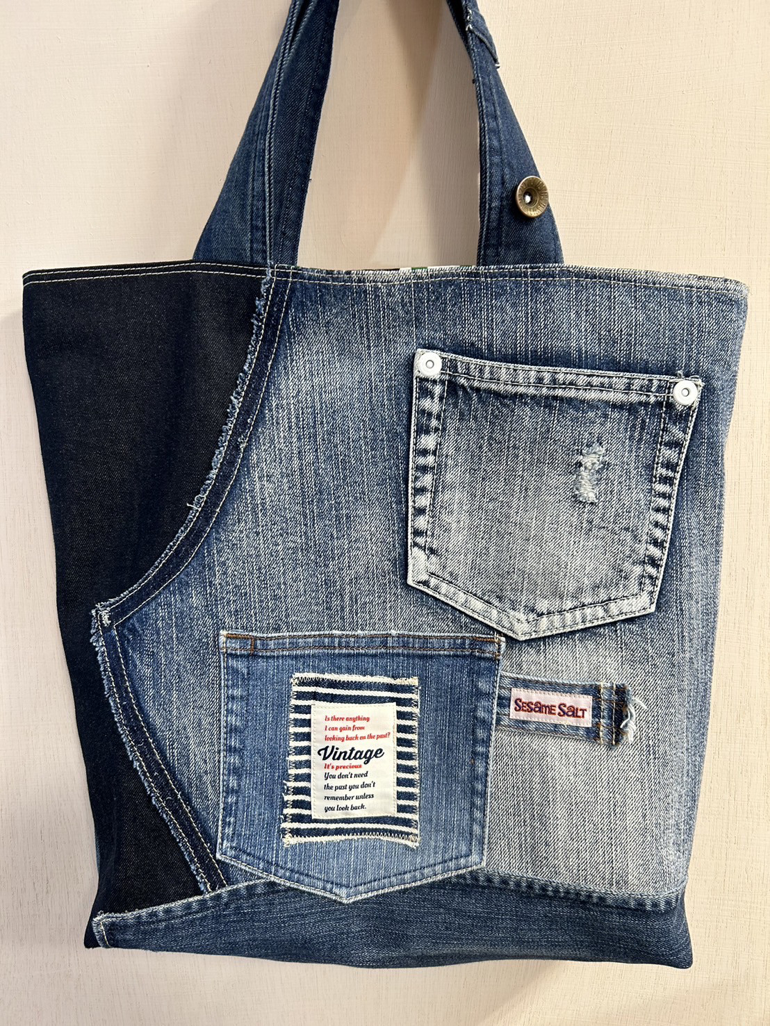 パリコレクション トートバッグ デニムリメイクバッグ19 Sesame 通販 Salt トートバッグ