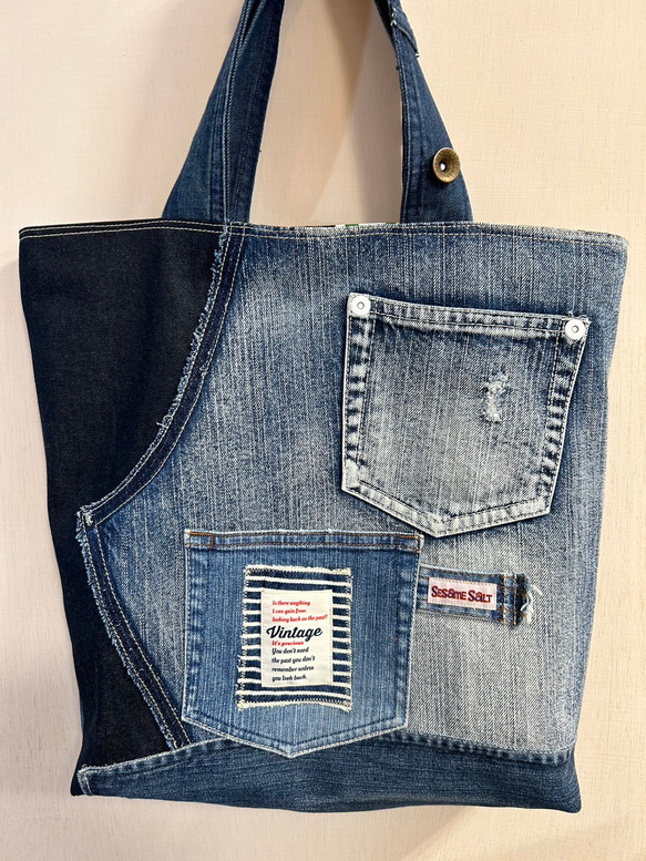 デニムリメイクバッグ19 トートバッグ Sesame Salt 通販
