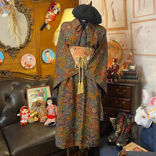 和洋折衷 着物 リメイク ワンピース ドレス 洗える 化繊 名古屋 和洋折衷 着物 リメイク ワンピース ドレス 洗える 化繊 名古屋