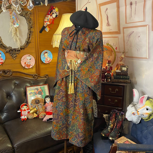 和洋折衷 着物 リメイク ワンピース ドレス 洗える 化繊 名古屋 和洋折衷 着物 リメイク ワンピース ドレス 洗える 化繊 名古屋