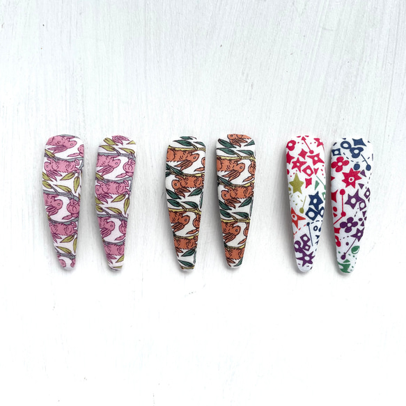 リバティ＊ヘアピン＊Mサイズ＊5cm＊コットンテイル＊うさぎ 1枚目の画像