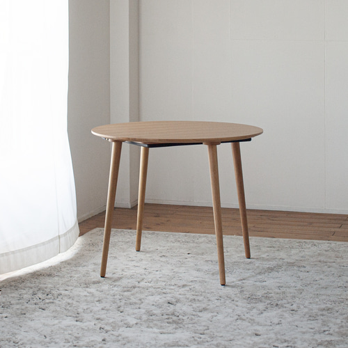 オーク材のこたつダイニング［フラットヒーター付] かけ布団のいらない