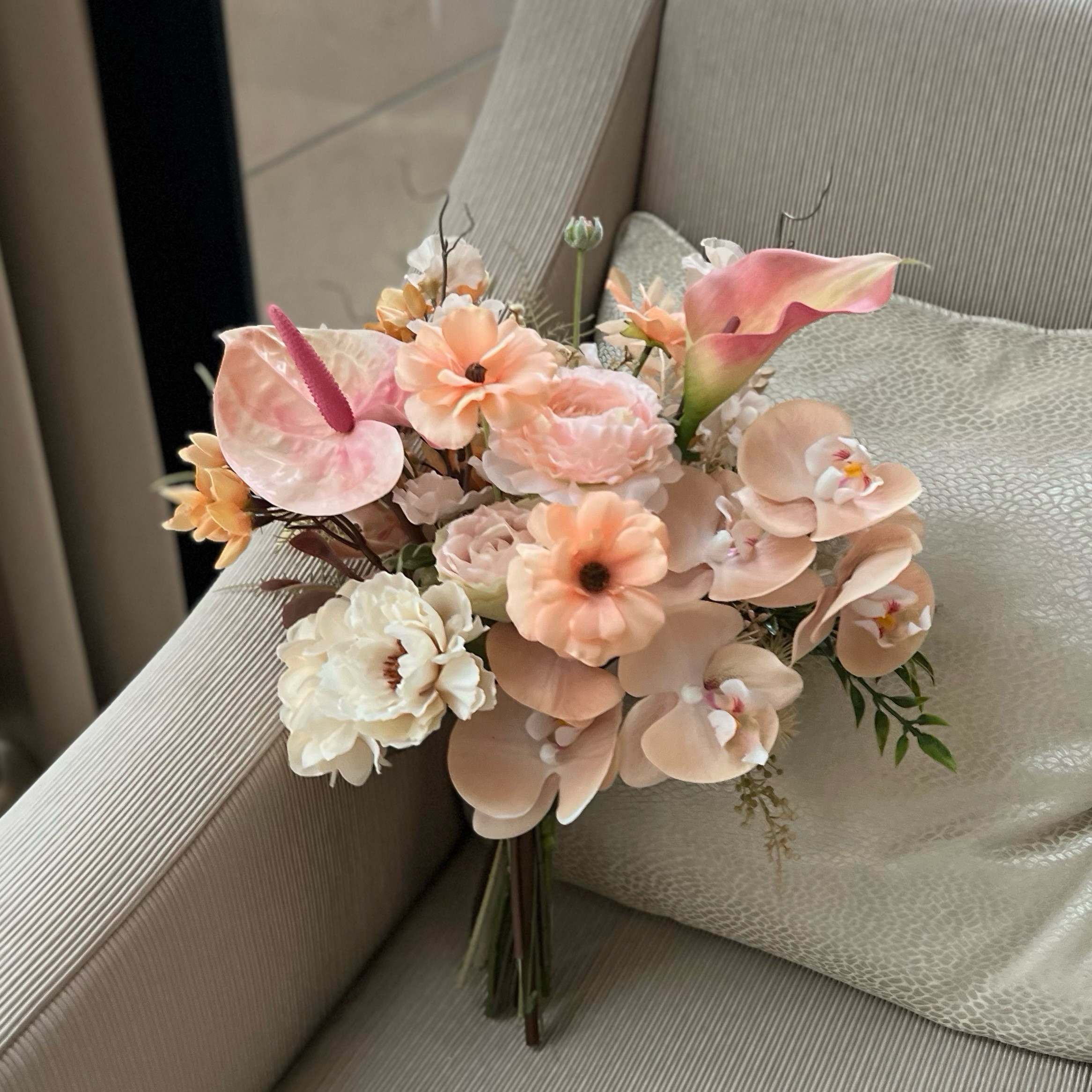 ウエディングブーケ 造花ブーケ バレリーナブーケブラックブーケ