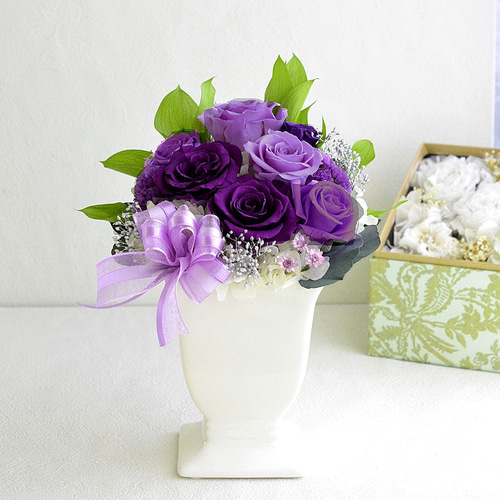 プリザーブドフラワー 誕生日 花 古希 喜寿 70歳 77歳 敬老の日