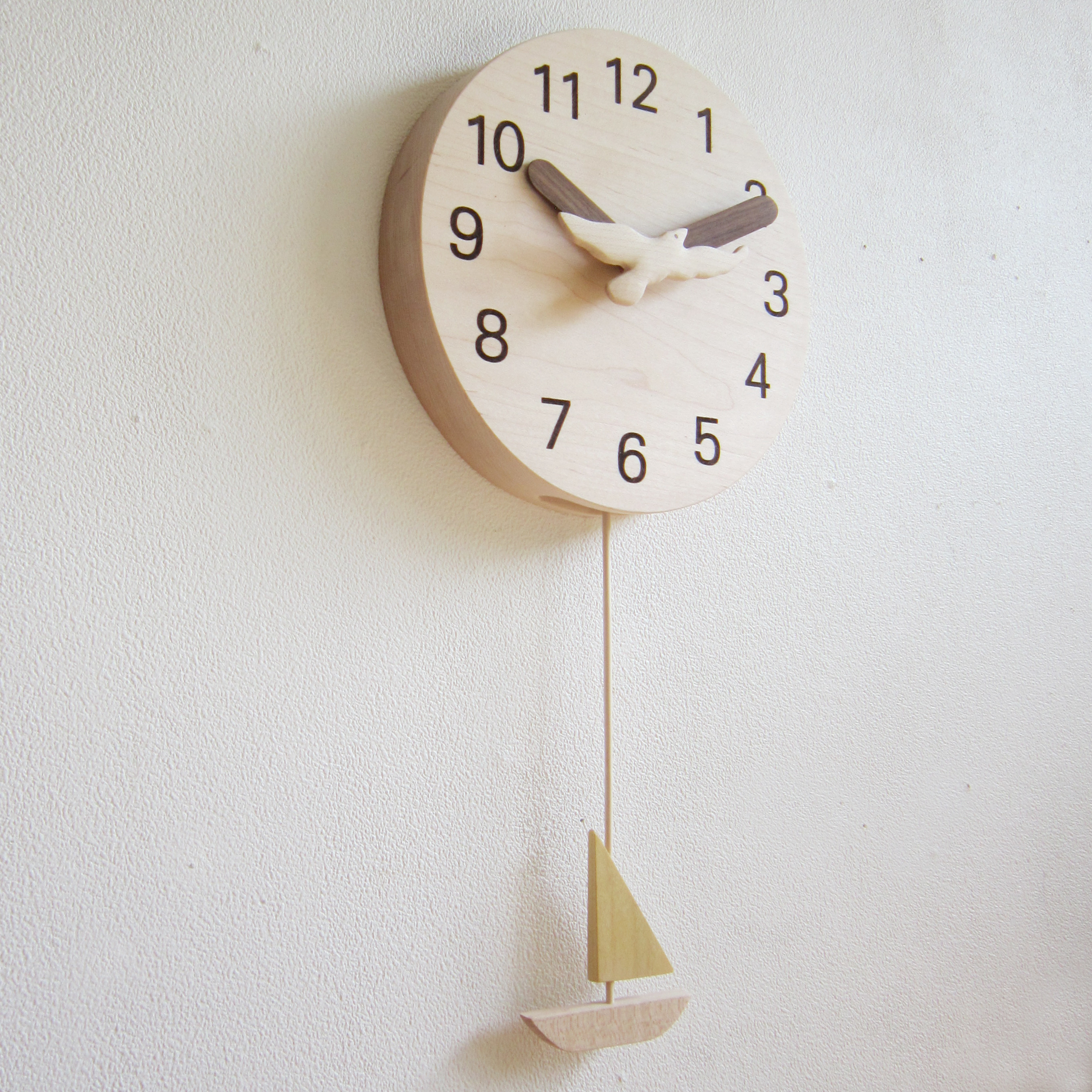 風に向かって　振り子掛け時計