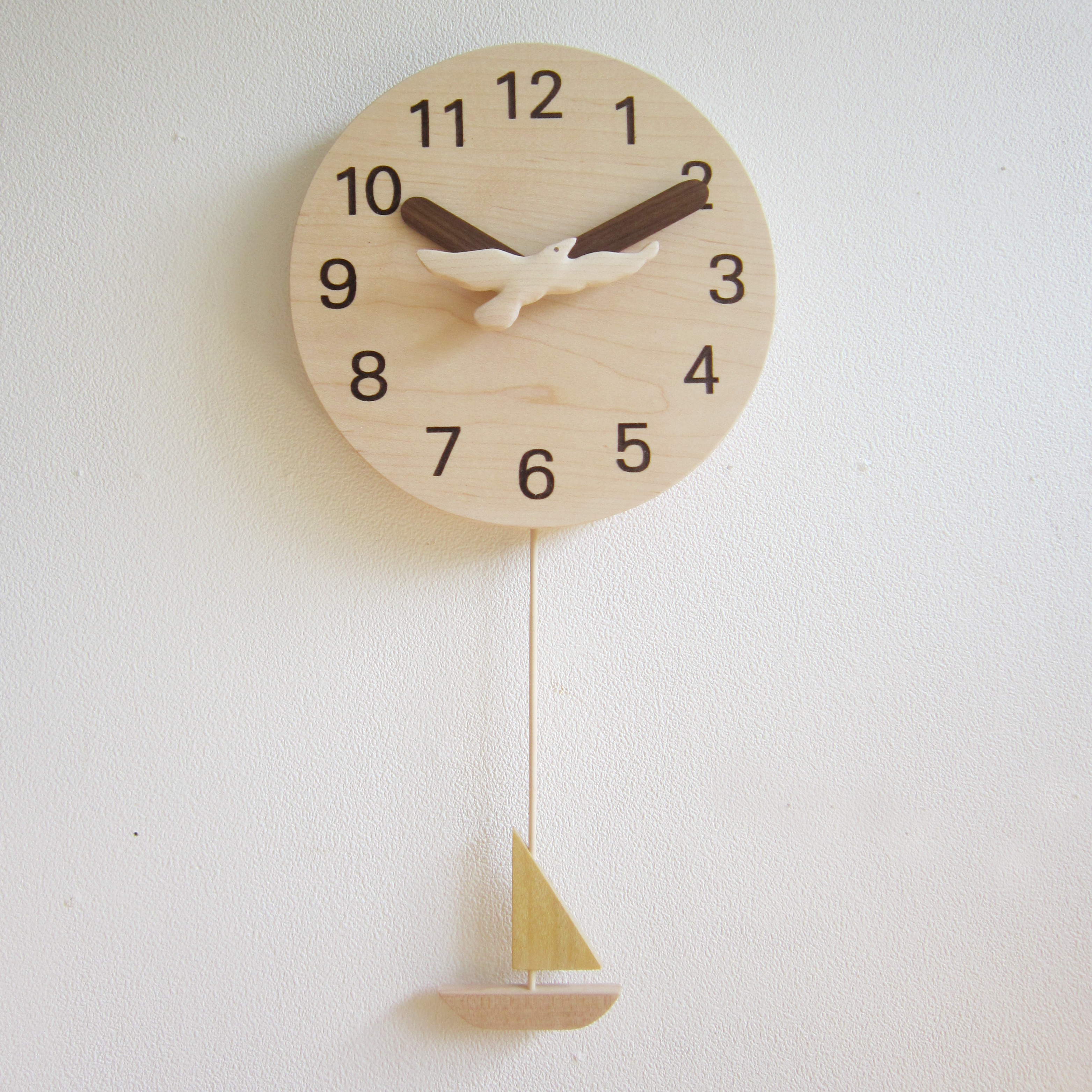 風に向かって　振り子掛け時計