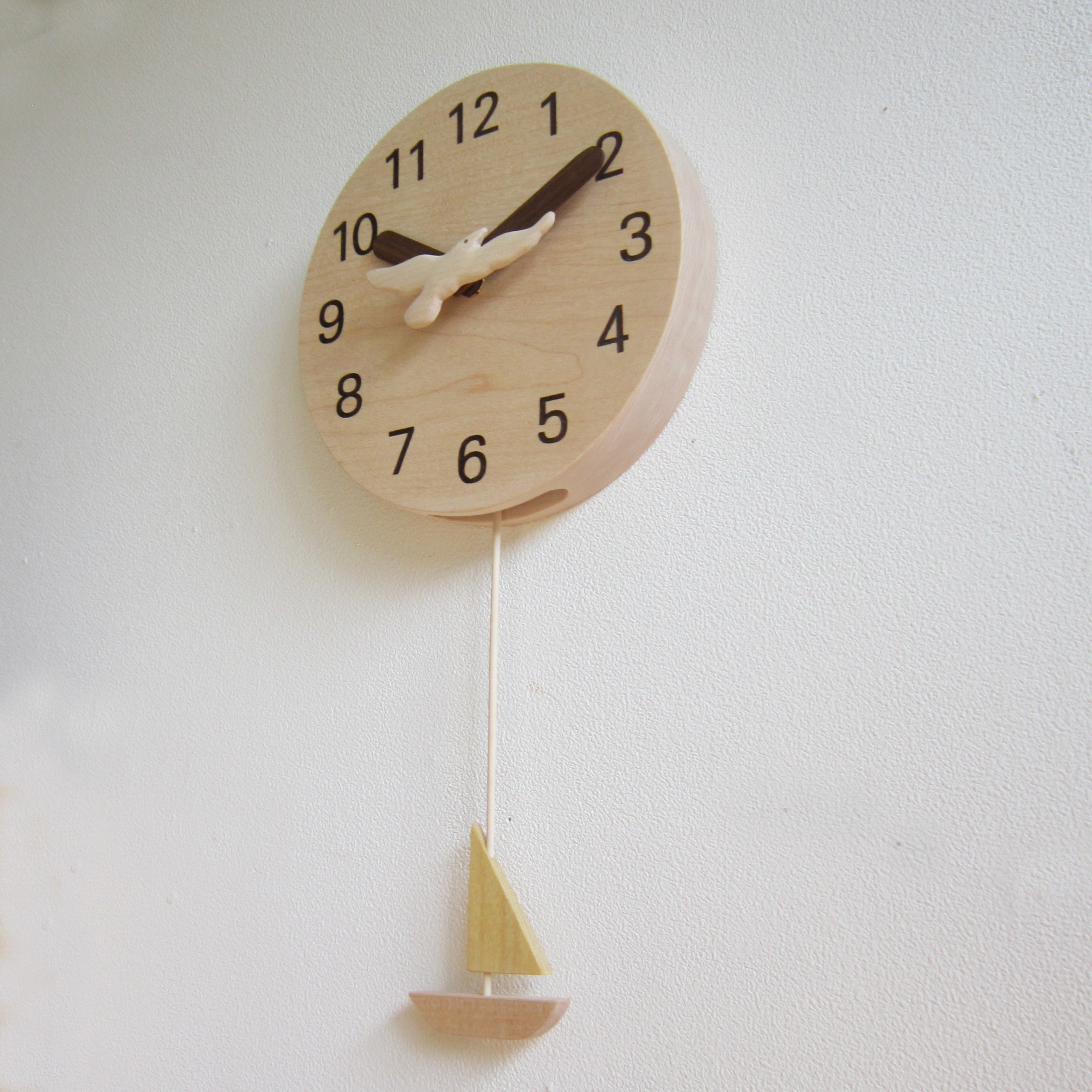 風に向かって　振り子掛け時計