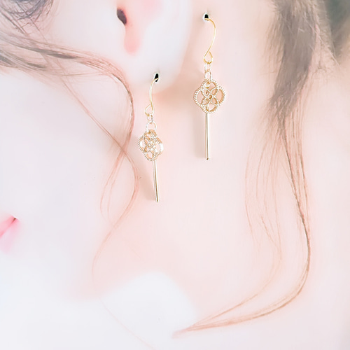 ハンドメイドピアス ピアス（フック・チェーン） m shop 通販