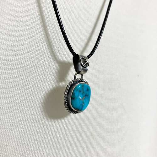 ターコイズネックレスシルバー925インディアンスリーピングビューティー