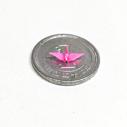 幸運を呼ぶ極小ミニ折鶴ストラップ 宝来鈴 Origami Crane wiht