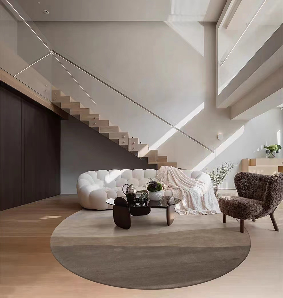 【受注制作】オーダー カーペット 手織りニュージーランドウールカーペット ハンドメイドカシミアウール絨毯 グラデーション