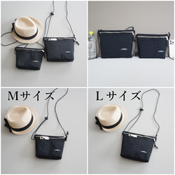 輕盈防水尼龍肩背包（橄欖綠）Sacoche Pochette 非常適合外出或旅行 春夏秋冬 旅行 第6張的照片