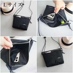 輕盈防水尼龍肩背包（橄欖綠）Sacoche Pochette 非常適合外出或旅行 春夏秋冬 旅行 第8張的照片