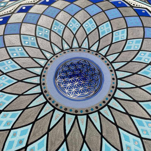 神聖幾何学アート【水色曼荼羅】 絵画 kitatik 通販 18134998