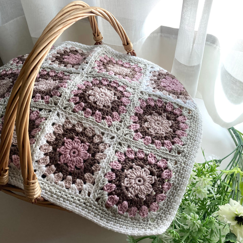 立体お花モチーフ マルチカバー ハンドメイド 立体 花モチーフ マルチ