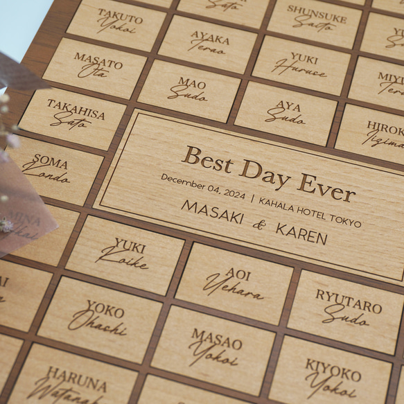 木の結婚証明書　ゲスト参加型 ご案内いたします