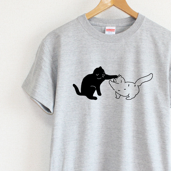 ねこパンチが届かない　メンズタイプ（gray） 1枚目の画像