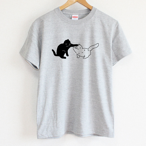 ねこパンチが届かない　メンズタイプ（gray） 2枚目の画像