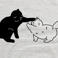 ねこパンチが届かない　メンズタイプ（gray） 3枚目の画像