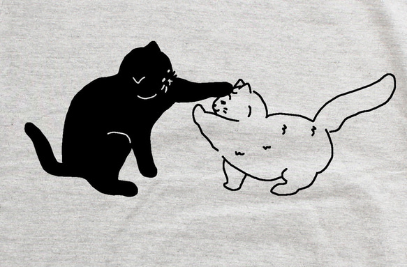 ねこパンチが届かない　メンズタイプ（gray） 3枚目の画像
