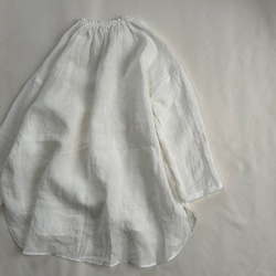 【受注製作】ベルギーリネンローン★フリルネックのプルオーバー★27色から選べます★フリーサイズ★ 11枚目の画像