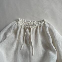 【受注製作】ベルギーリネンローン★フリルネックのプルオーバー★27色から選べます★フリーサイズ★ 12枚目の画像