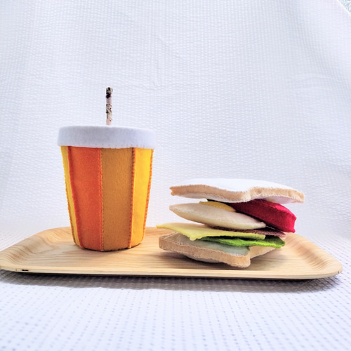 おままごと】フェルトで作ったサンドイッチセット おもちゃ・人形