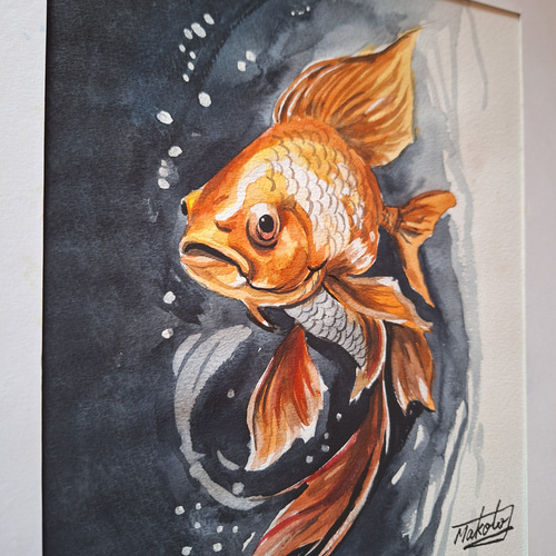 水彩画 金魚 絵画 makochin 通販 18135622|Creema(クリーマ) 水彩画 金魚 絵画 makochin 通販 18135622|Creema(クリーマ)