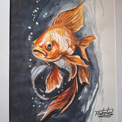絵画　ANNA．Ｋ　魚 絵画ANNA．K魚
