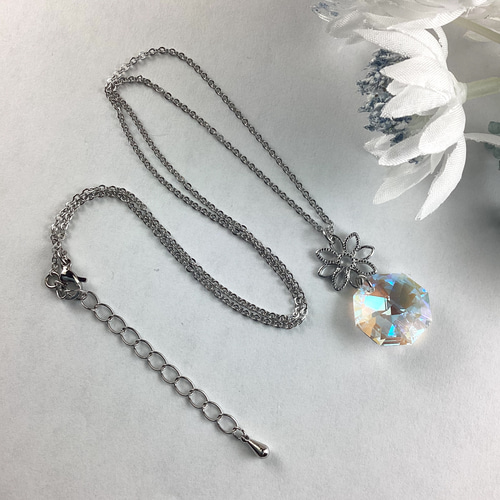 レアサイズ Swarovski#8115、16mmオクタゴンペンダント